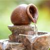 SUNESA Tabletop Fountains Tabletop Fountain Waterfall Indoor/Outdoor Desktop Water Fountain with Submersible Electric Pump 8-Inch Desktop Fountain view 3