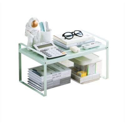 HIHELO Book Case Retractable Simple Bookshelf Multi-Layer Rack Office Desktop Storage Rack for Office Study Bedroom School Bookshelves