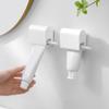 1 Set Toothpaste Tube Wall Mounted Toothpaste Holder Dispenser Manual Punch for Saving view 3