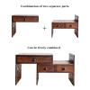 HIHELO Book Case Creative Retro Small Bookshelf Desktop Shelf Adjustable Storage Cabinet Simple Small Bookcase with Drawers, Brown Bookshelves view 4