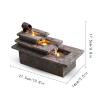 Tabletop Fountains Indoor Tabletop Fountain Decorative Tiered Rock Waterfall Design Quiet and Soothing Water Sound for Home Office Bedroom Desktop Fountain (Size : Large) view 2