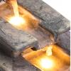 Tabletop Fountains Indoor Tabletop Fountain Decorative Tiered Rock Waterfall Design Quiet and Soothing Water Sound for Home Office Bedroom Desktop Fountain (Size : Large) view 3