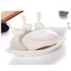 Gentle Meow Singing Brids Soap Dish Tray Ceramic Bar Soap Sponge Holder for Shower Sink Bathroom Kitchen view 2