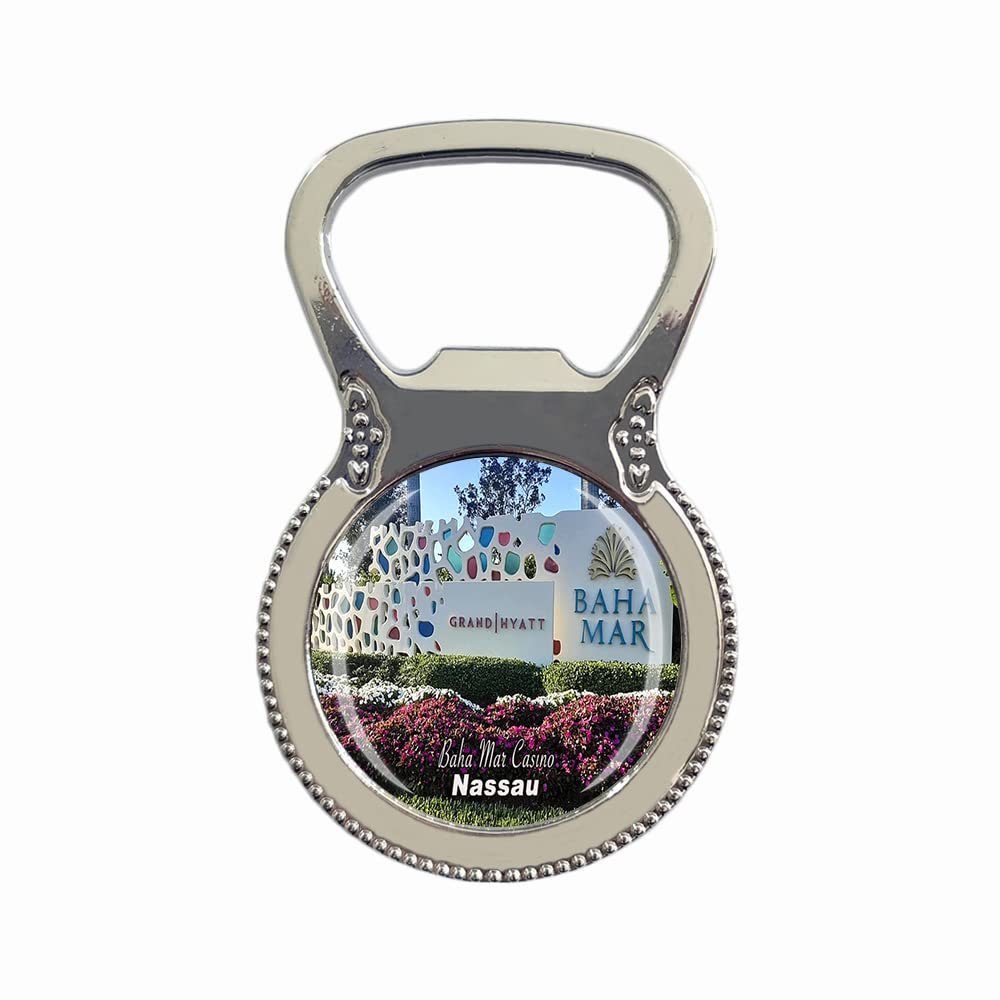 Baha Mar Casino Nassau Bahamas Fridge Magnet Bottle Opener Tourist Souvenir Gift Collection Refrigerator Magnetic Sticker