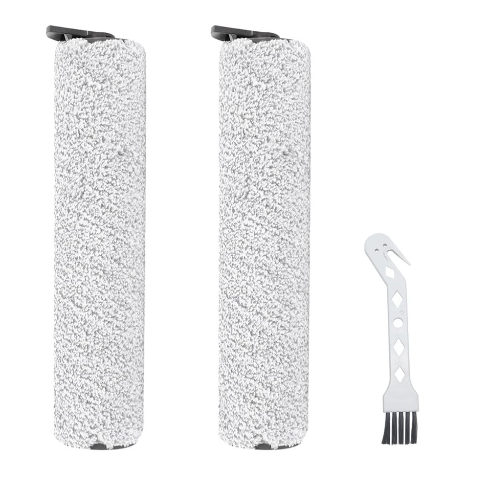 MengTiger 2Pcs Replacement Roller Brush Kit Parts for Uwant X100 Wireless Handheld Household Wet Dry Sweeper Cleaning Tool with Cleaning Brush.