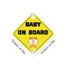 Iprokiu Baby on Board Car Sticker with Suction Cups Baby in Car Safety Warning Sign Reusable Funny Car Sticker PVC Kids on Board Decal for Car Window (Cute Hamster) view 4