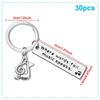 Dabihu 30Pcs Music Lovers Keychain Gifts for Women Music Teacher Appreciation Jewelry Inspirational Gifts for Musicians Players Party Favors for Wedding School Office Supplies view 2
