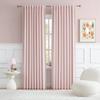 DUALIFE Cute Pink Room Darkenig Curtains 90 Inches Long - Rose Blush Curtains Blackout Pastel Pink Light Blocking Drapes for Girls Bedroom Nursery,52 by 90 Inch, 2 Panels, Back Tab/Rod Pocket view 1