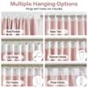 DUALIFE Cute Pink Room Darkenig Curtains 90 Inches Long - Rose Blush Curtains Blackout Pastel Pink Light Blocking Drapes for Girls Bedroom Nursery,52 by 90 Inch, 2 Panels, Back Tab/Rod Pocket view 3