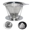 Pour Over Coffee Dripper, Paperless Reusable Coffee Filter, Pour Over Coffee Maker for Single Cup Brew, Double Mesh Design of Stainless Steel Cone Filter for Perfect Extraction (1-2 Cup) view 2