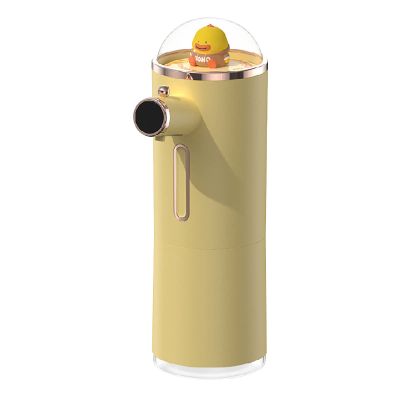 Automatic Foam Dispenser Cute Intelligent Infrared Sensor Touchless Dispenser for Kitchen, Bathroom (Yellow)