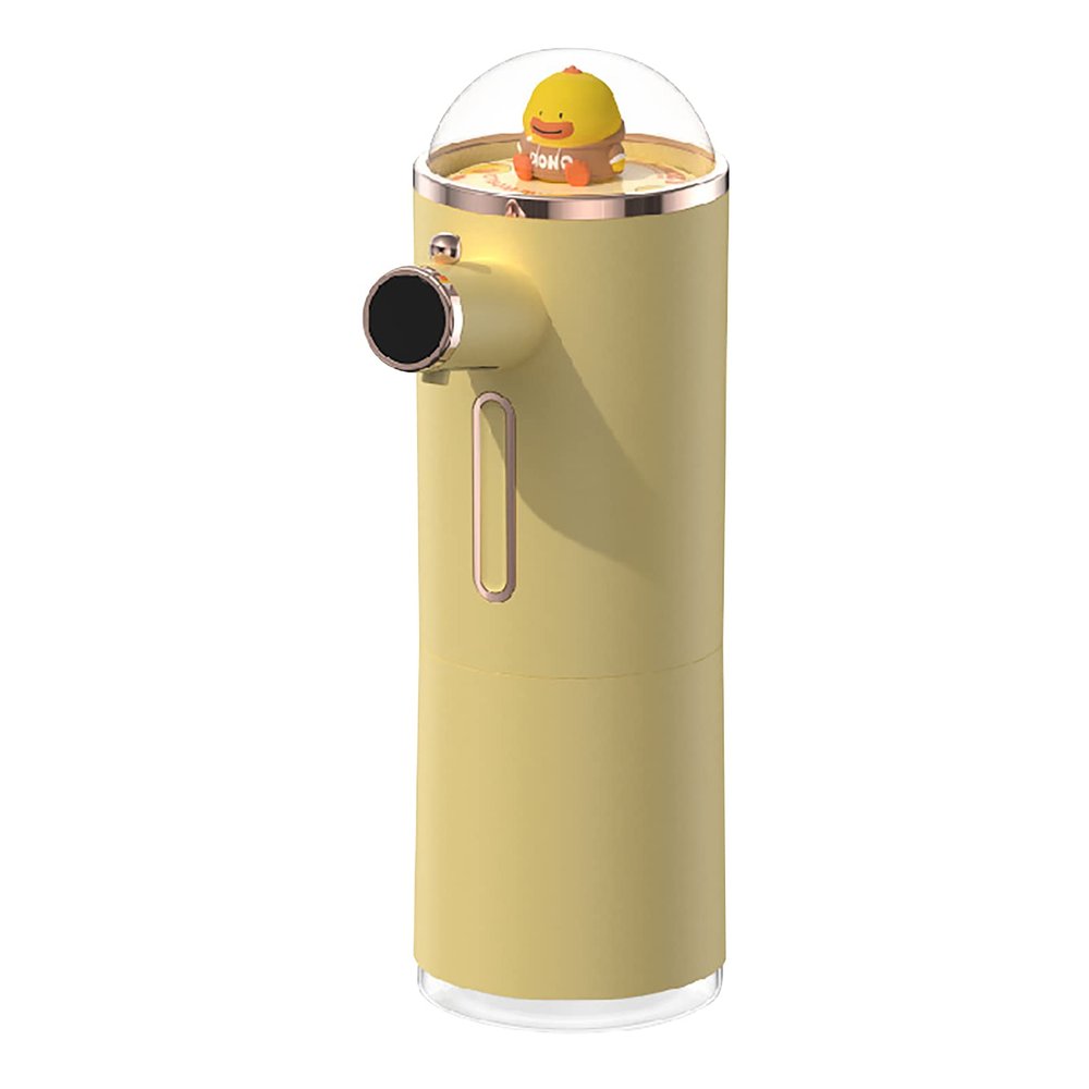 Automatic Foam Dispenser Cute Intelligent Infrared Sensor Touchless Dispenser for Kitchen, Bathroom (Yellow)