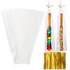 Augshy Pretzel Rod Bags,300 Pcs 2x10 Clear Treat Bag with Sea for Packaging view 1
