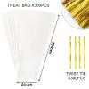 Augshy Pretzel Rod Bags,300 Pcs 2x10 Clear Treat Bag with Sea for Packaging view 2