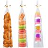 Augshy Pretzel Rod Bags,300 Pcs 2x10 Clear Treat Bag with Sea for Packaging view 4