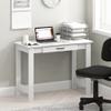 Furinno Jaya Writing Desk with Drawer, White view 2