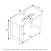 Furinno Jaya Writing Desk with Drawer, White view 3