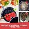 5PCS Air Fryer Silicone Baking Mat Steamer Cake Grilled Saucer Pad Airfryer Liner Pastry Tools Kitchen Non-Stick Bakeware Oil Mat (Color : Blue, Size : Large) view 2