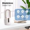 KONSIDEN Desk Fan Bladeless, 11.8 Inch Office Small, Quiet, 3 Speed Adjustment, Touch Control, Easy to Clean, Fans Small Ideal for Office, Living Room, Bedroom view 2