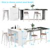 Andeworld 18 Inch Stools Set of 4,Industrial Metal Dining Chair with Wooden Seat,Short Kitchen Bar Stools Stackable for School,Classroom,Cream White view 4