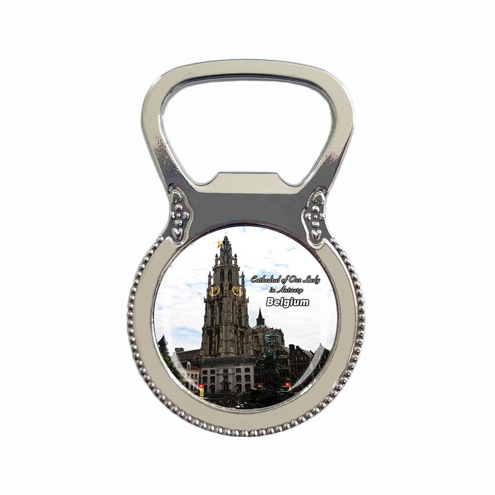 Cathedral of Our Lady in Antwerp Fridge Magnet Bottle Opener Tourist Souvenir Gift Collection Refrigerator Magnetic Sticker