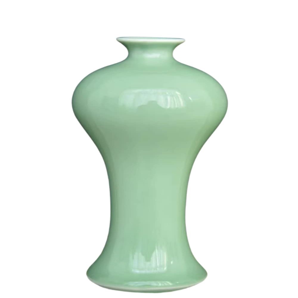 AMITVA Chinese Ceramic vase White Large Chinese vase Porcelain Flower vase Chinese Antique Ceramic vases Traditional Decorative Vase-A:18 * 9 cm