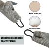 Marwood Under Door Draft Stopper Decorative Wind Stopper 42 inch for Door & Window, Weighted Animal Air Draft Stopper Snake Noise Blocker for Bottom of Door with Hanging Loops - Grey Dog view 3