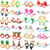 Sratte 24 Pack Luau Party Sunglasses Hawaiian Funny Glasses Tropical Fun Fancy Dress Props Summer Adults Party Favors Beach Themed Eyewear Supplies Decoration Photo Booth Props view 1