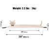 Marwood Under Door Draft Stopper Decorative Wind Stopper 38 inch for Door & Window, Weighted Animal Air Draft Stopper Snake Noise Blocker for Bottom of Door with Hanging Loops - Khaki Cat view 2