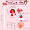 6 PCS Straw Covers Cap with 6 Reusable Drinking Straws,6-8mm Cute Silicone Straws Toppers Tip Cover Flowers Fruit for Normal Cup Kawaii Drinking Dust-Proof Straw Plugs view 2