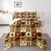 Erosebridal Western Cowboy Bedding Set for Kids Boys Queen Wild West Longhorn Bull Cattle Skull Comforter Set Tribal Southwestern Aztec Quilt Comforter Brown Buffalo Plaid Duvet Insert 2 Pillow Cases view 1