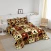 Erosebridal Western Cowboy Bedding Set for Kids Boys Queen Wild West Longhorn Bull Cattle Skull Comforter Set Tribal Southwestern Aztec Quilt Comforter Brown Buffalo Plaid Duvet Insert 2 Pillow Cases view 3