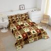 Erosebridal Western Cowboy Bedding Set for Kids Boys Queen Wild West Longhorn Bull Cattle Skull Comforter Set Tribal Southwestern Aztec Quilt Comforter Brown Buffalo Plaid Duvet Insert 2 Pillow Cases view 4