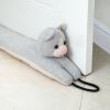 Marwood Under Door Draft Stopper Decorative Wind Stopper 38 inch for Door & Window, Weighted Animal Air Draft Stopper Snake Noise Blocker for Bottom of Door with Hanging Loops - Grey Cat view 1