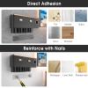 iHave Toothbrush Holders Wall Mounted with Toothpaste Dispenser & 4 Cups - Luxury Black and Gold Design for Bathroom Decor, All-in-One Bathroom Organizers & Storage for Toothbrushes and Accessories view 4