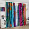 Abstract Blackout Curtains Rod Pocket Colorful Vertical Planks Modern Aesthetic Minimalist Window Drapes for Living Room 72x63in view 4