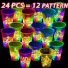 mishunyus 24 Pack Glow 40th Birthday Party Cups - 16 oz 40th Cups with Gold Foil Prints, Birthday Table Decorations Centerpiece Supplies for 40 Year Old Anniversary view 4