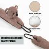 Marwood Under Door Draft Stopper Decorative Wind Stopper 38 inch for Door & Window, Weighted Animal Air Draft Stopper Snake Noise Blocker for Bottom of Door with Hanging Loops - Bear view 4