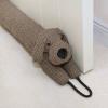 Marwood Under Door Draft Stopper Decorative Wind Stopper 48 inch for Door & Window, Weighted Animal Air Draft Stopper Snake Noise Blocker for Bottom of Door with Hanging Loops - Brown Dog view 1