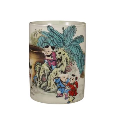 AMITVA Chinese Ceramic vase White Large Chinese vase Porcelain Flower vase Chinese Antique Ceramic vases Traditional Decorative Vase-13.8 * 10 cm