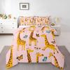 Erosebridal Cartoon Giraffe Crib Bedding Set for Girl Zoo Animal Comforter Twin, Chic Butterfly Bedding Comforters & Sets Woodland Wildlife Duvet, Kids Cute Pink Quilt Comforter 2pcs with 1 Pillowcase view 1