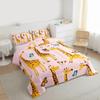 Erosebridal Cartoon Giraffe Crib Bedding Set for Girl Zoo Animal Comforter Twin, Chic Butterfly Bedding Comforters & Sets Woodland Wildlife Duvet, Kids Cute Pink Quilt Comforter 2pcs with 1 Pillowcase view 4