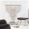 Macrame Wall Hanging Creative Nordic Wall Tapestry, Hand-Woven Wall Decorative Pendant with Cotton Thread and Wooden Stick view 3