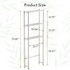 AmazerBath Bamboo Over The Toilet Storage Shelf, Over Toilet Bathroom Organizer Rack, 3-Tier Bathroom Shelves Over Toilet, Space Saver, White view 2