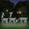 CUMYZO Christmas Reindeer Family 106.3"x2.8"x35.4" Silver Cold White Mesh 2.5kg/5.5ib Christmas Lighting view 1