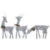 CUMYZO Christmas Reindeer Family 106.3"x2.8"x35.4" Silver Cold White Mesh 2.5kg/5.5ib Christmas Lighting view 2