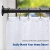 BRIOFOX Industrial Shower Curtain Rod - 2-in-1 Design Tension Curtain Rod - Rustproof Non-Slip 54 to 90 Inch Stainless Steel, Matte Black Window Curtain Rod view 2