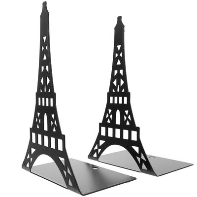 SAFIGLE Metal Bookends Tower Shape Book Ends for Shelves Decorative Book Holders 8.07 X 5.31 X 3.26 in Organizers for Desk Office Study Home Set of 2