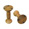 BBH Home's Handmade Brown Pillar Shaped Wood Set of Three Candle Holder Size 12x9x9 Inches AMBBWA521 view 3