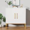 CARPETNAL Siedeboard Buffet Cabinet, White Side Storage Cabinet with Doors and Adjustable Shelves, Accent Cabinet for Kitchen, Living Room, Dining Room, Office, Hallway, Entryway view 1